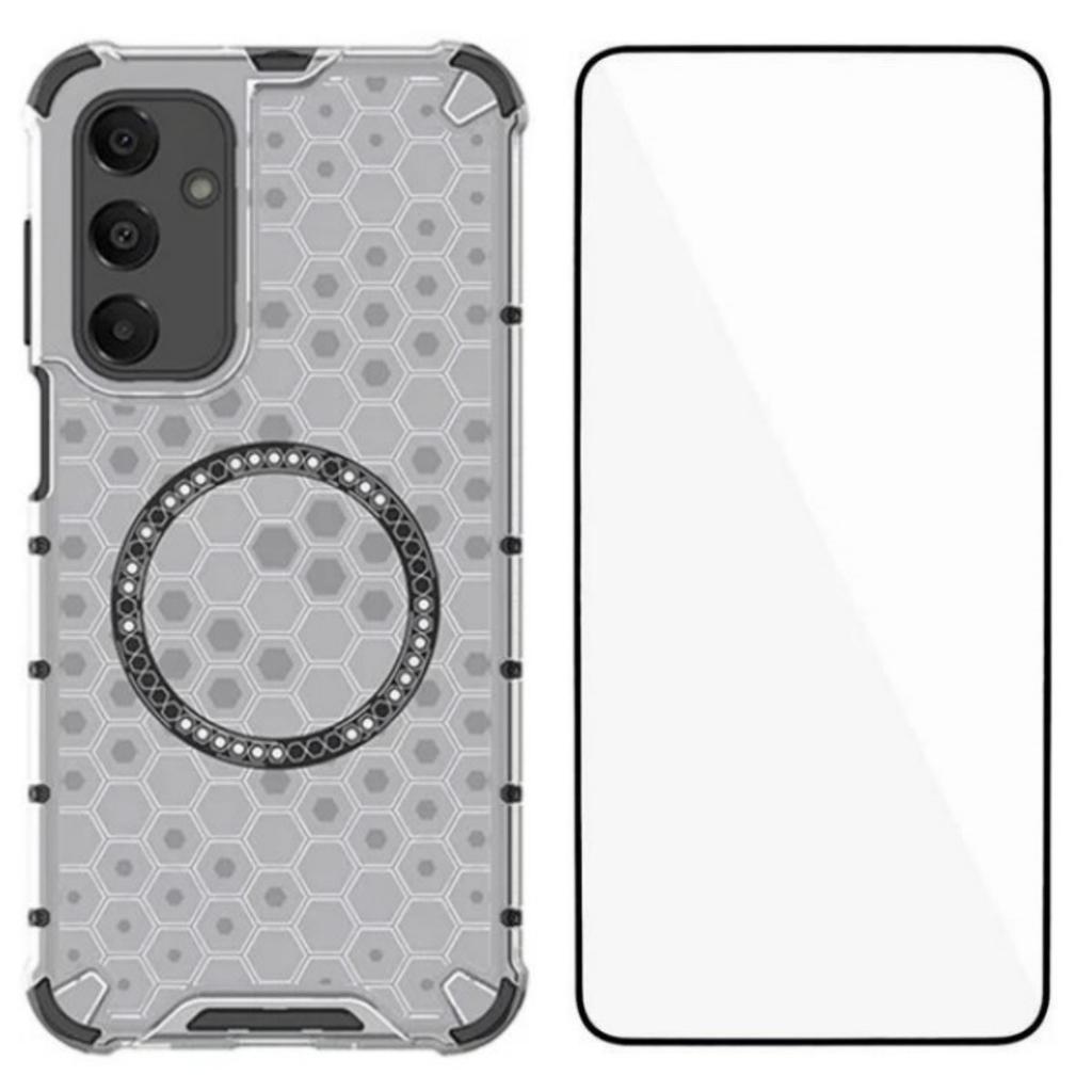 For Samsung Galaxy A16 4G/Galaxy A16 5G Case Compatible with MagSafe WANLONFENG FC Series TPU+PC Phone Cover with Tempered Glass