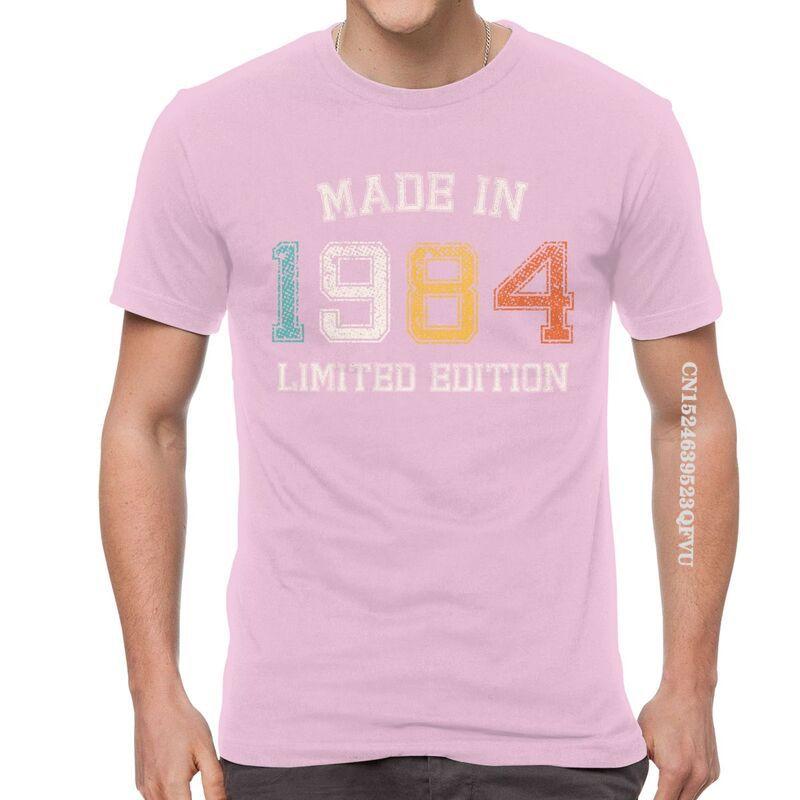 Born In 1984 Tshirts Men Men Streetwear T Shirts Made In 1984 Birth Year EMO Men Tshirt Cotton Oversized Tee Tops Clothes