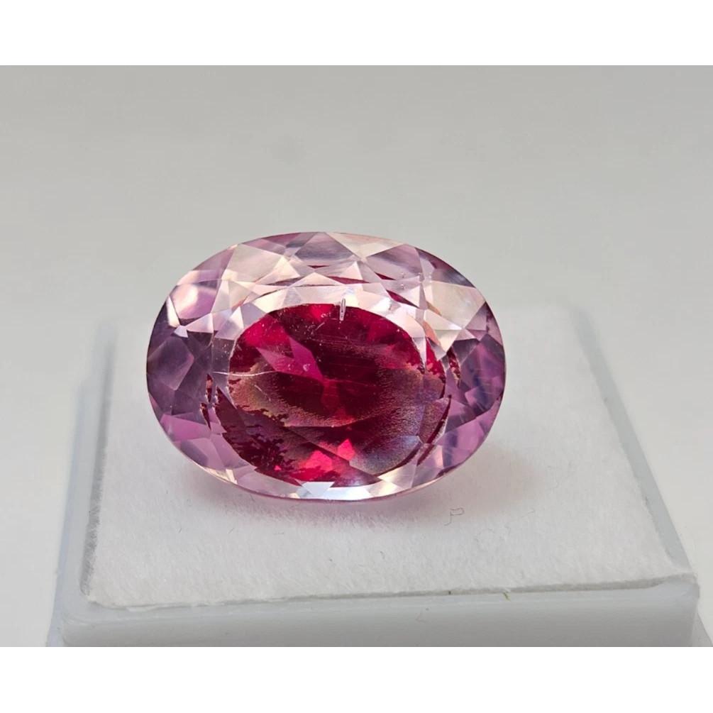 Bi-Color Pitambari Sapphire 15-16 Ct Oval Cut Stunning Loose Gemstone