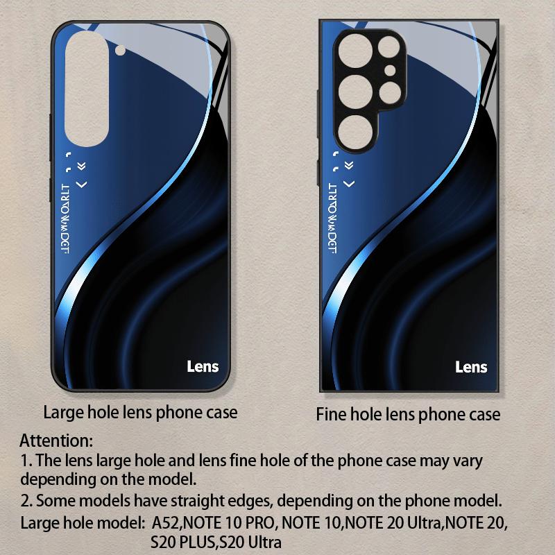 Blue texture fashion phone cases s26 ultra case Glass Phone Case for Samsung Galaxy S26 S25 S24 S23 S22 FE Ultra Plus For Men