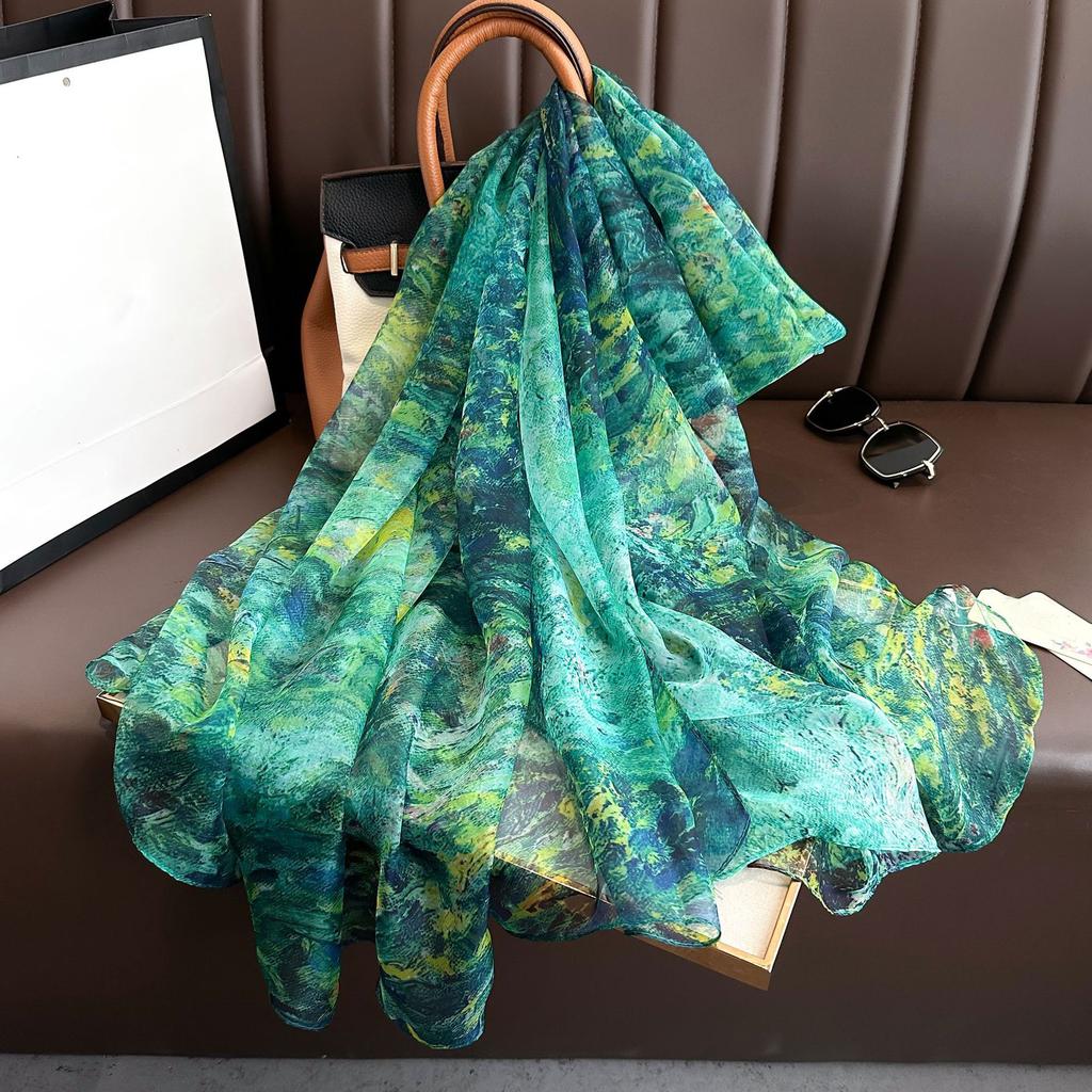 Шелковый шарф Модный дизайн Шейный Фуляр Женская Повязка на голову Роскошный Хиджаб Женский Теплый Пашмина Шарфы Эшарп Шаль Большая Накидка