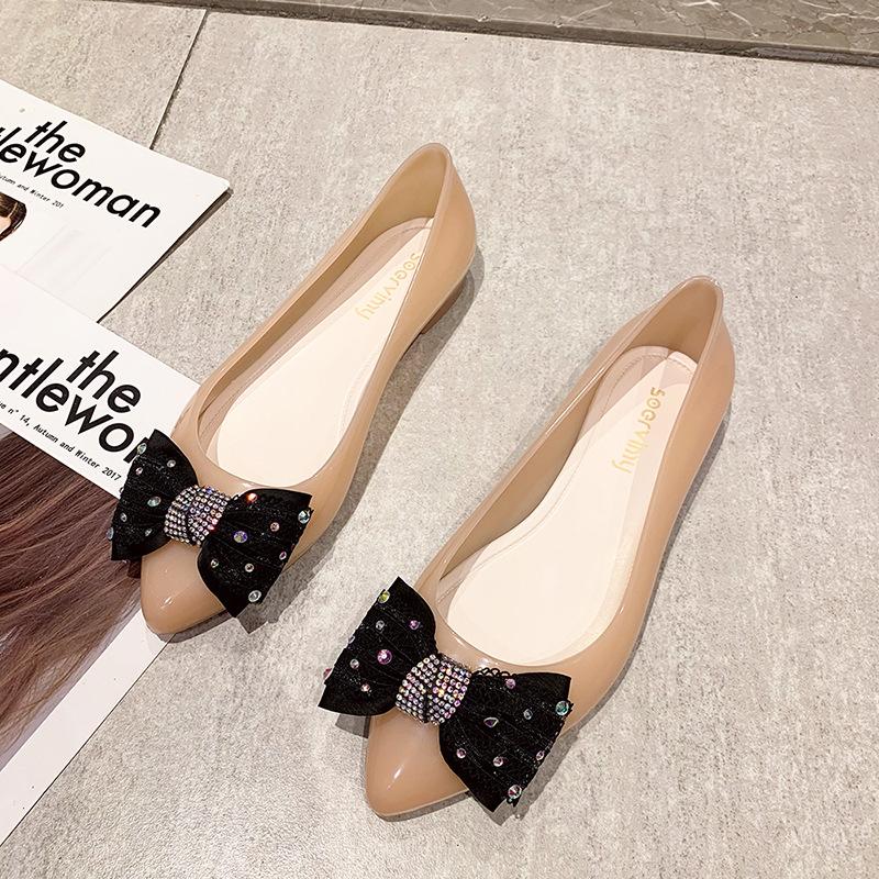 Модные милые женские босоножки-желе 2024 года, новые летние туфли для женщин, модные плоские сандалии с бабочкой и узлом на плоской подошве Sandalias De Mujer