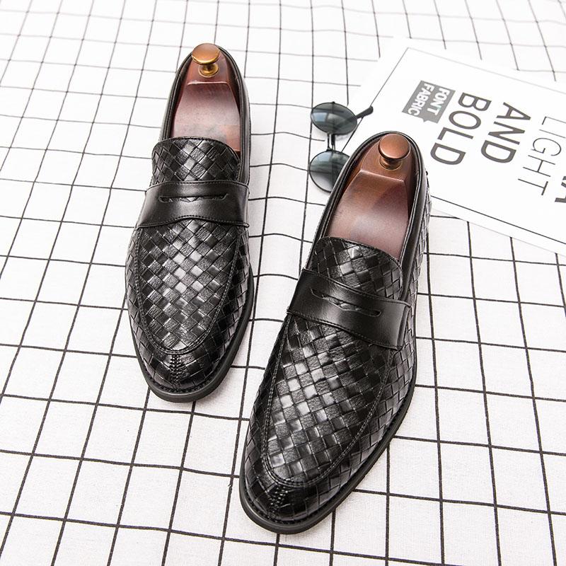Fashion New Men Business Loafers Men Slip-on Casual Elegant Fashion Shoes American Gentleman Social Travel Shoes Men Size 38-48