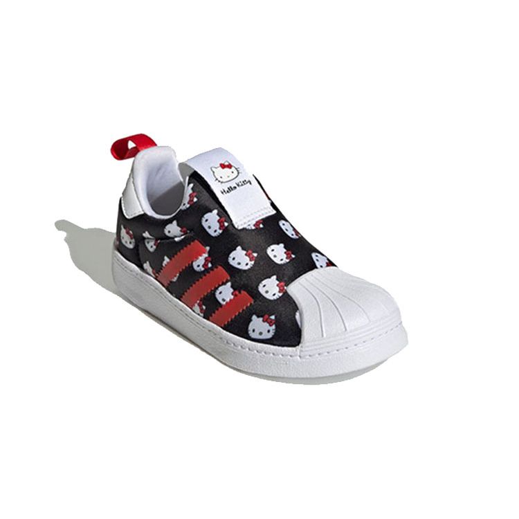 Кроссовки Hello Kitty x adidas Superstar 360 J с принтом по всей поверхности для детей, черные/облачно-белые/основной черный GY9212