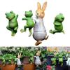 Decoration Simulation Model Frog Rabbit Statue Animal Figurines Hanging Ornament Frog Sculpture