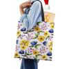 Сумка-тоут с цветочным принтом на заказ для женщин, многоразовые сумки через плечо, дорожные школьные сумки 40x40 см KTY