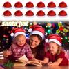 10/шт Детские Взрослые Рождественские Шапки Женские Мужские Красные Шапки Санта Клауса Рождественские Шапки Шапки С Рождеством Христовым Новогодний Декор для Вечеринки Принадлежности для Навидада