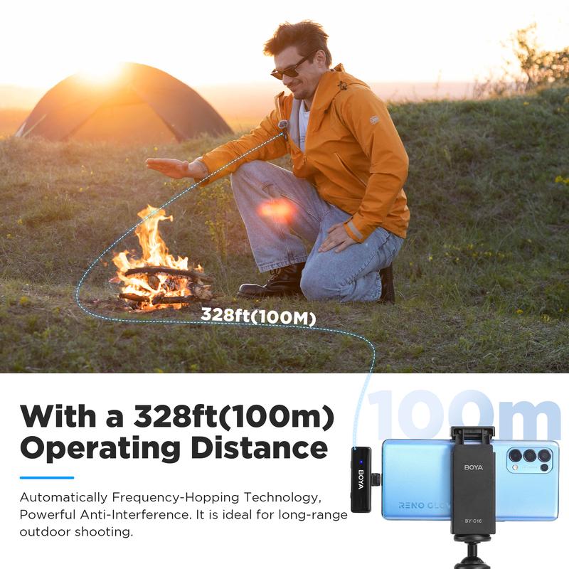 BOYA BOYALINK A Беспроводной петличный микрофон для iPhone iPad Android-телефонов Type C DSLR-камеры YouTube Прямая трансляция Запись
