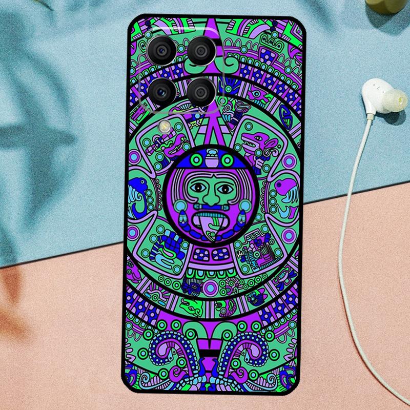 Mayan Calendar Wood Pattern For Samsung Galaxy M53 M33 M11 M21 M31 M12 M13 M14 M15 M35 M34 M54 M32 M52 M06 M16 M55 Case
