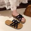 Roman One-word Flat Slippers Women's Wear Non-slip Versatile Cool Slippers Beach Summer Spot Style Fashion