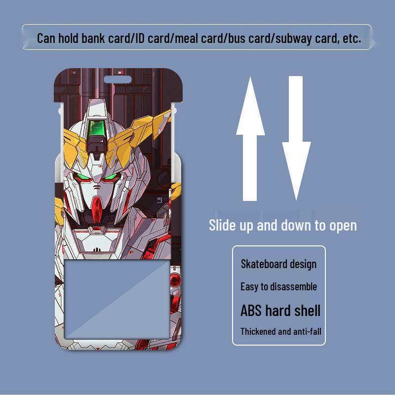 Силиконовый держатель для карт Gundam Seed для студенческих, рабочих, ID и кампусных карт.