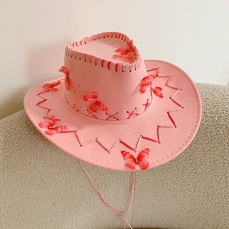 Американский отдых на море ретро вестерн ковбойская шляпа женская летняя шляпа Spice Girl с защитой от ветра и солнца, широкополая альпинистская шляпа