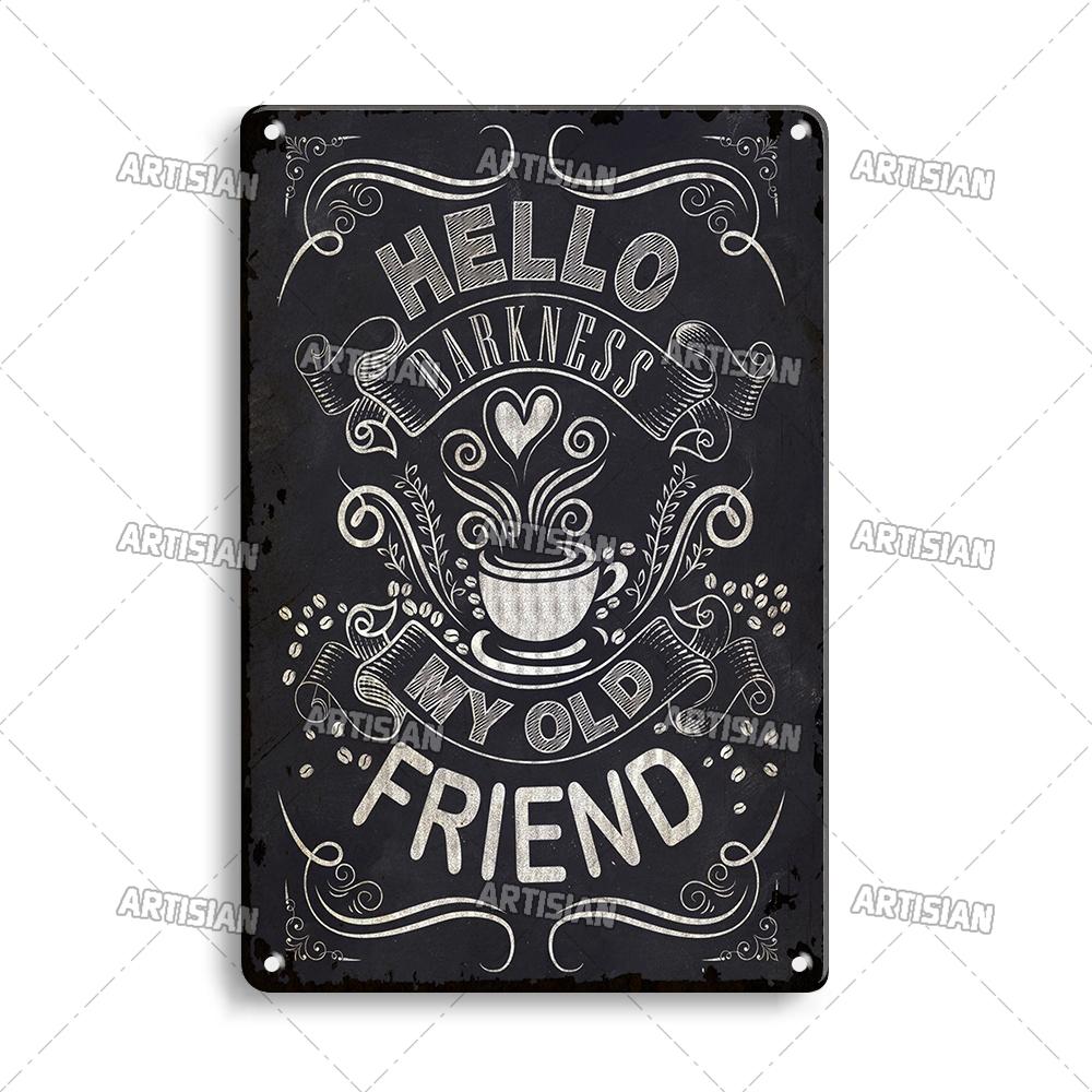 Кофе Металлическая Жестяная Табличка Винтажная Металлическая Табличка с Меню Забавная Металлическая Табличка Декоративная Тарелка Домашний Бар Кафе Стена Индустриальный Декор