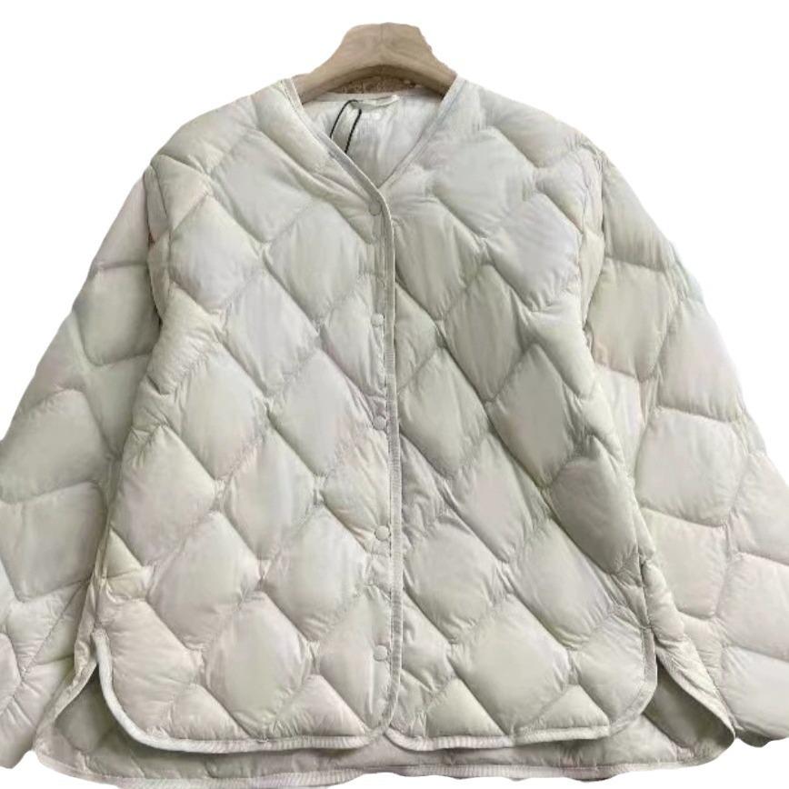 Autumn and winter new fashion foreign trend casual short thin V-neck thickened warm cotton jacket