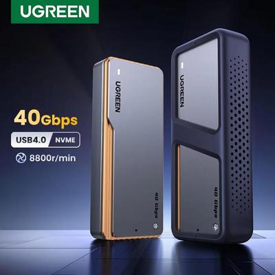 Ugreen Корпус для жесткого диска USB4 40 Гбит/с, совместимый с Thunderbolt 3/4, портативный корпус для жесткого диска M.2 NVMe, подходит для компьютеров Apple
