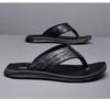 Summer New Shoes for Men Genuine Leather Slipper Crocodile Print Casual Sandals Comfortable Flip Flops Cool Beach Shoes