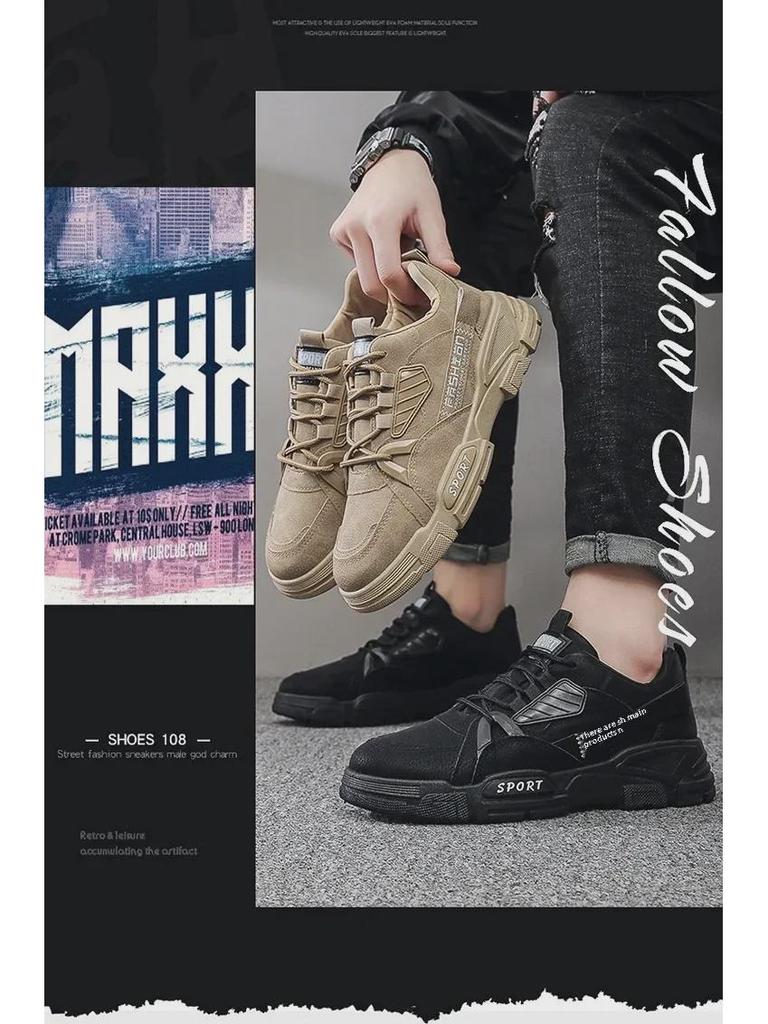 Мужская водонепроницаемая дышащая осенняя рабочая обувь для строительства с толстой подошвой, модный дизайн