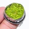 Молдавит Кварц Ручной работы 925 Стерлинговое Серебро Ювелирное Кольцо Размер 8 L3r16