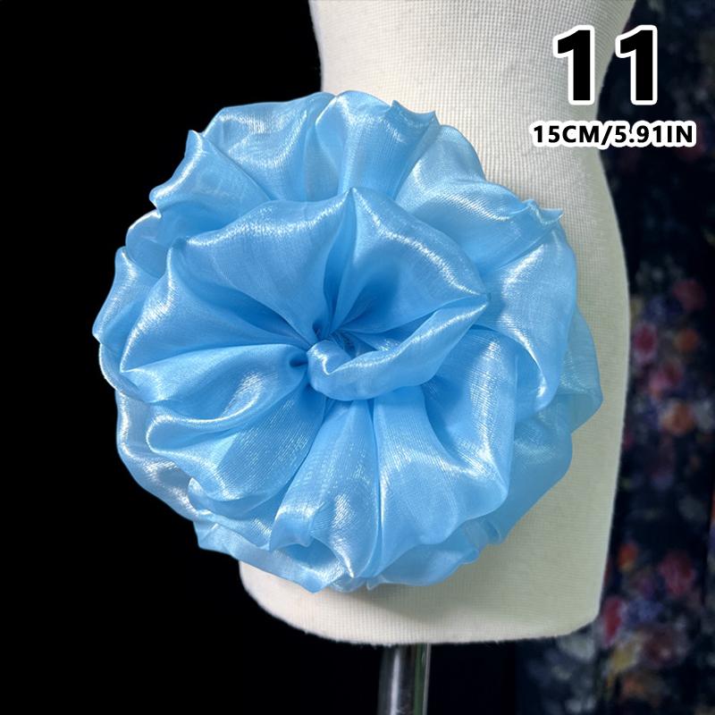 Пришивная 3D аппликация в виде цветка, большая, для женской одежды, аппликация для платьев, роскошная дизайнерская брошь, сценический свадебный наплечный аксессуар