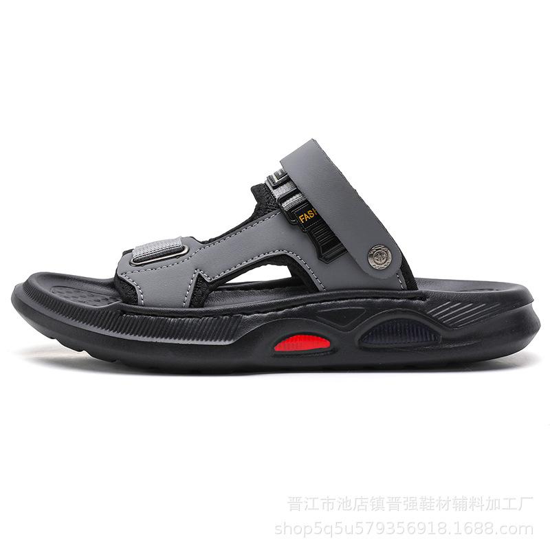 Сандалии мужские повседневные пляжные туфли мужские шлепанцы одна обувь два способа носки лето новые дышащие сандалии обувь на плоской подошве