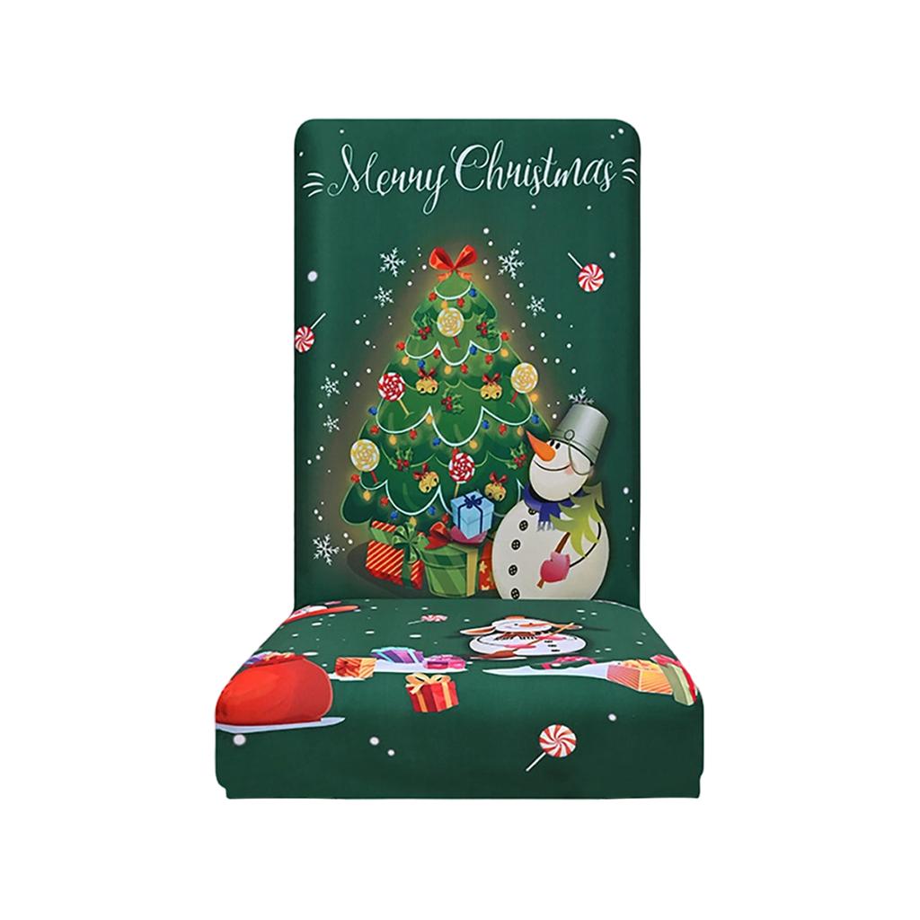 Рождественские чехлы на стулья, Высокоэластичные Съемные Моющиеся Чехлы-протекторы для сидений стульев Для Рождественского украшения Декор на Рождественскую тематику