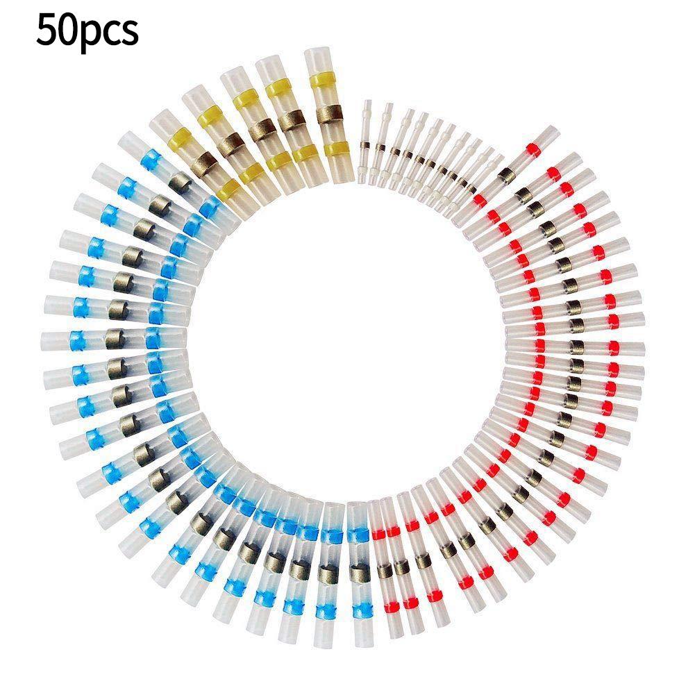Легкое и надежное соединение проводов 50 шт. термоусадочных гильзовых соединителей