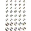 Vivi Gade Design's Range of Round, Faceted, Self-adhesive Rhinestones In Various Sizes. Ref 28326