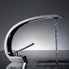 Bathroom Basin Faucet Deck Mount Washing Sink Cold and Hot Water Mixer Tap Creative Curved Mixers