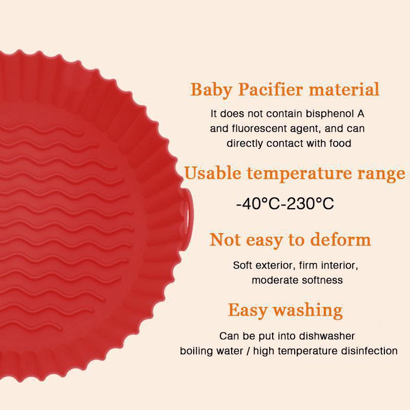 Air Fryer Silicone Pad Microwave Baking Tray Pizza Grill Pan Silicone Mat Reusable Air Fryer Liner Pot Airfryer Accessories