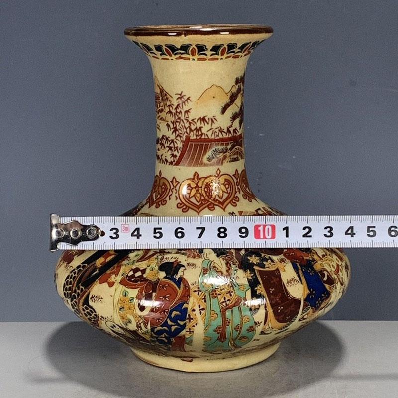 Изысканная китайская старинная коллекционная ручная роспись по фарфору, японская керамическая ваза для хранения в стиле вдовствующей императрицы, декор для офисного стола, статуэтки