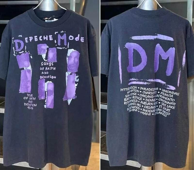 90#039;s Depeche Mode 2 Side Black Basic Style Unisex Tshirt Men Women S5XL Unisex T-Shirt