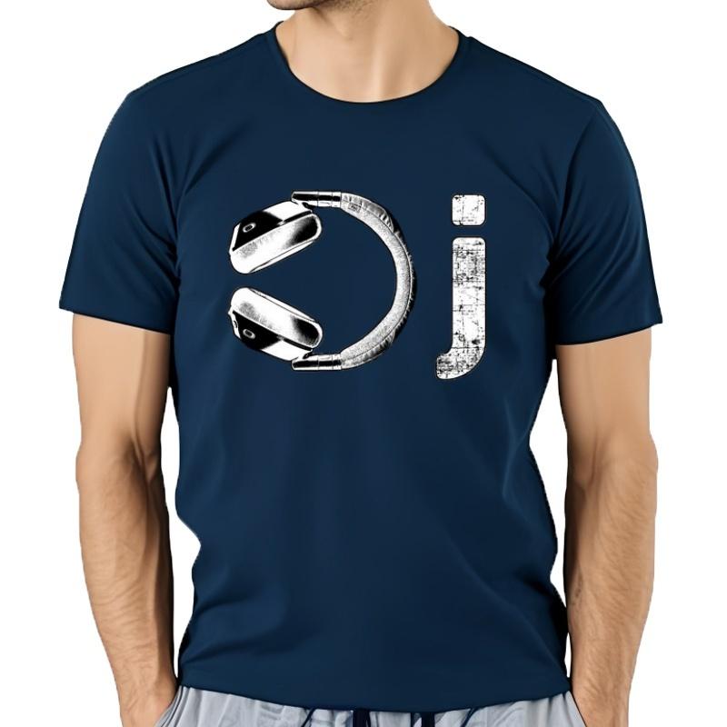 Camisetas Para Hombre Tops De Moda Camiseta Informal De Manga Corta De Verano Disco Dj Festival MúSica Auricula