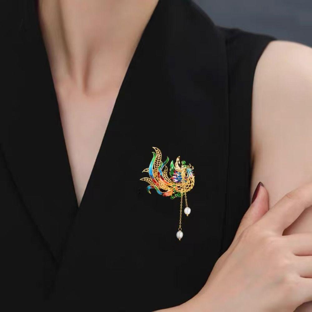 Tassel Hanfu Phoenix Hairpin Hair Accessories Chinese Style Hairpin Brooch Headdress