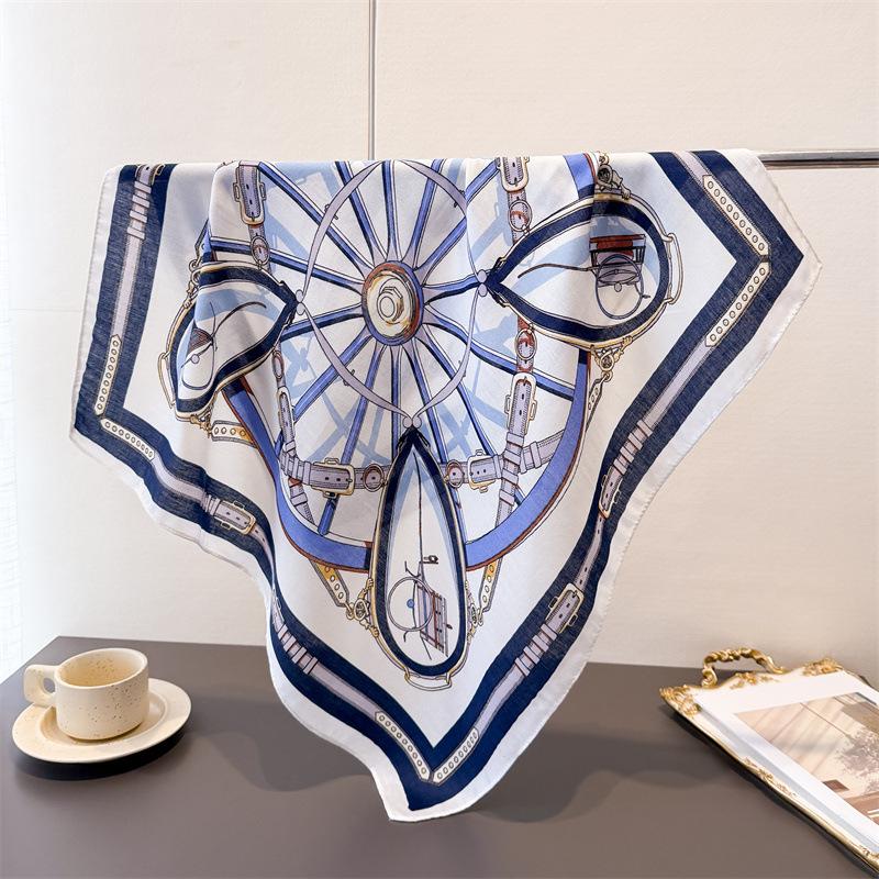 Горошек Стиль Елочка Узор Хлопок И Лен Маленький Квадратный Шарф Шелковый Шарф Имитация Бархата Головной Платок Шаль Шарф для Защиты от Солнца Женский Шарф