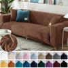 Luxury Velvet Sofa Cover Super Warmthick Elastic Couch Cover For Living Room Solid Color Furniture Protector Armchair Slipcover