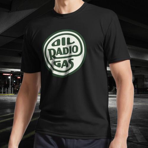 Футболка с активным логотипом Radio Oil and Gas Смешной Размер Мода Американская футболка