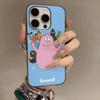 Мультяшный чехол для телефона Барбапапа для IPhone 17 16 15 14 13 12 11 Гофрированный матовый мягкий чехол Противоскользящий
