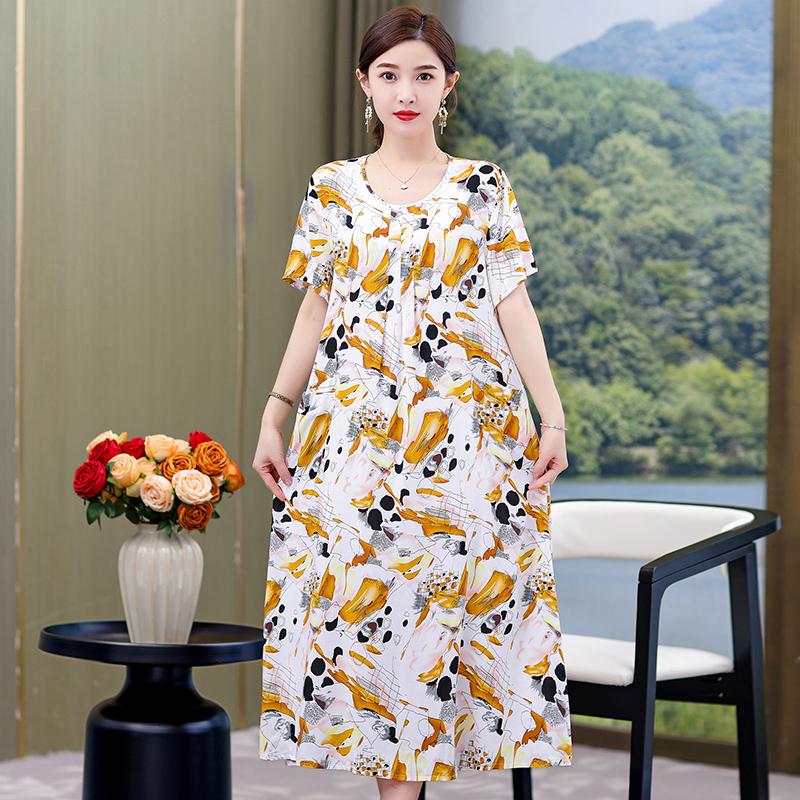 Винтажное длинное платье для женщин, элегантные летние платья с коротким рукавом