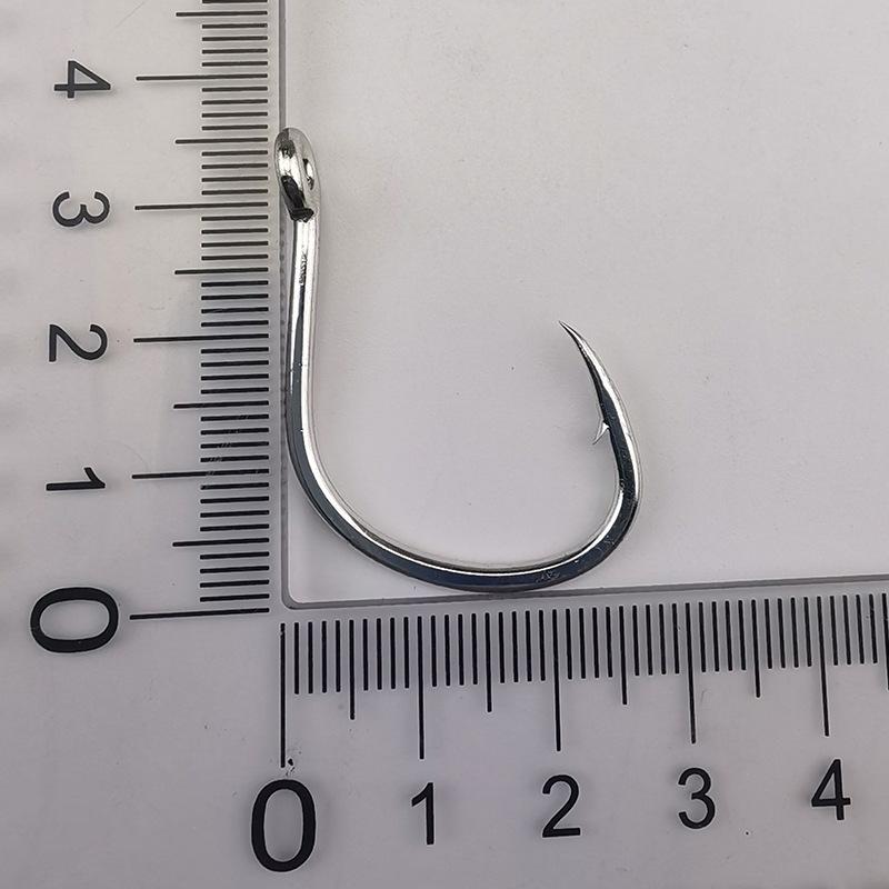 10 шт. наборов луженых антикоррозийных крючков для джиг-удочек с люверсами из высокоуглеродистой стали для глубоководной рыбалки