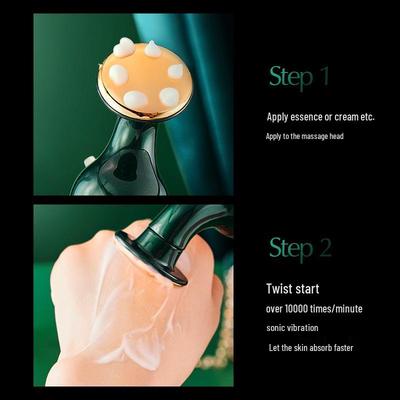 Трансграничный многофункциональный четырехэффектный бьюти-массажер с тремя сменными насадками для лифтинга лица.