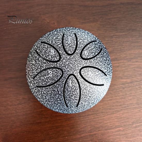 Стальной язычковый барабан для детей 3 дюйма 6 нот мини-барабаны для уличного использования с молотками и нотной тетрадью для сада, кемпинга, медитации, йоги