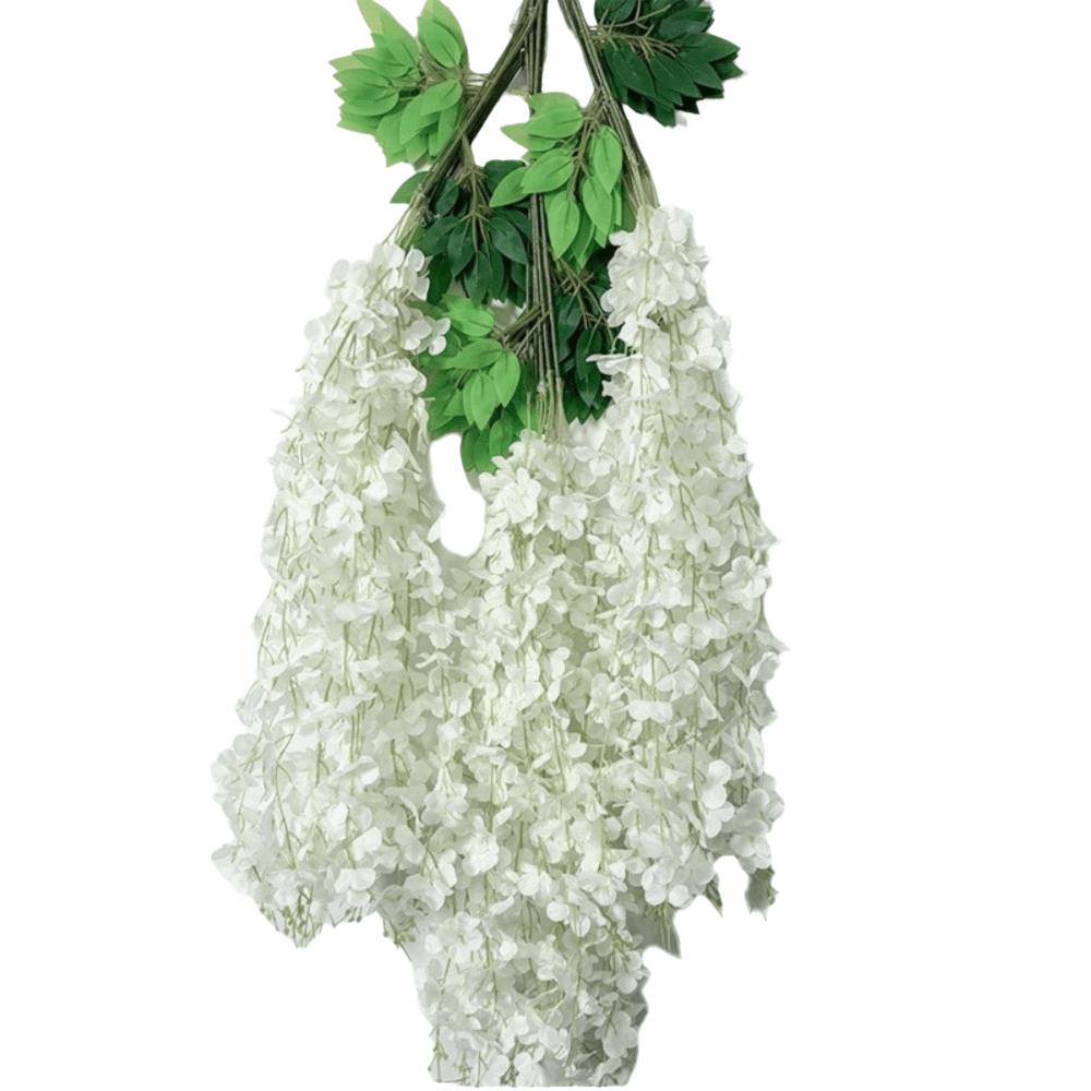 12pcs Long Branches Artificial Plant Vine Hanging Trailing Silk Flower Wedding Decoration