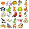 50 Cute Animal Series Stickers, Children'S Educational Cartoons Simplified Wind Small Animal Stickers Luggage