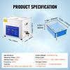 10L Ultrasonic Cleaner Machine Stainless Steel Ultrasonic Cleaning Machine Digital Heater Timer Jewelry Cleaning for Commercial Personal Home Use(10L)