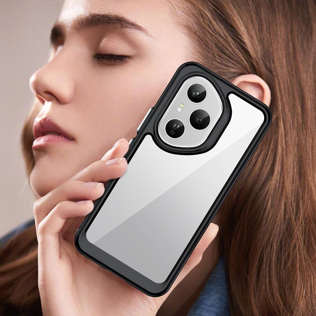 Для Honor 400 Pro 5G (Глобальный) Чехол для телефона WANLONFENG Серия XC TPU Акриловая крышка с закаленным стеклом (Большое отверстие для линзы)