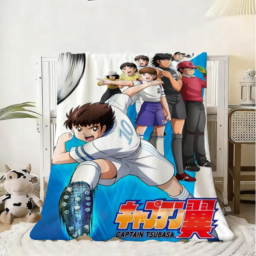 Japanese Anime T-Tsubasa C-Captain Throw Flannel Fluffy Soft Blanket Warm Skin-Friendly Throw For Sofa Bed Office Nap Winter