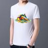 Футболка мужская классическая белая серия 3D-принтов модная повседневная простая с круглым вырезом молодежная для работы удобный универсальный топ