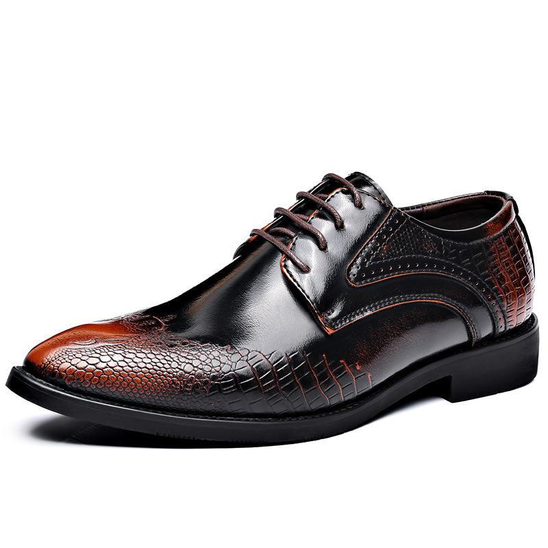 Большие размеры 38-48 49 Мужская мода Новые туфли из кожи с крокодиловым узором для свадебной вечеринки Классические деловые туфли для формальной повседневной носки