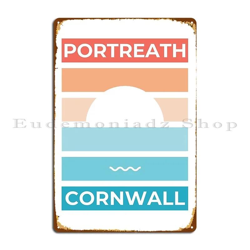 Portreath Cornwall Metal Plaque Cinema Living Room Garage Garage Iron Tin Sign Poster