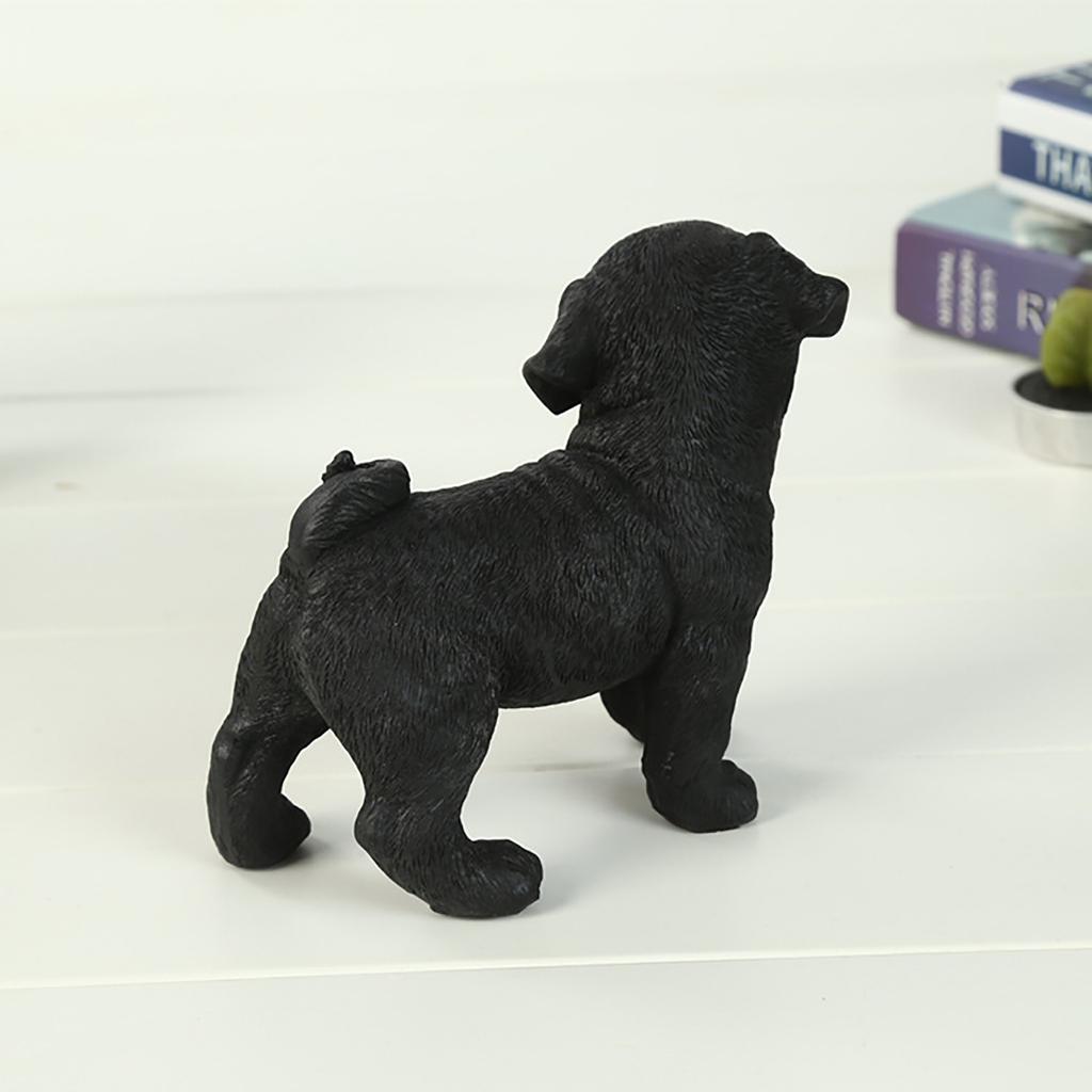 Pug Dog Statue Decoration Ornaments,Birthday Gifts Resin Craft Jewelry
